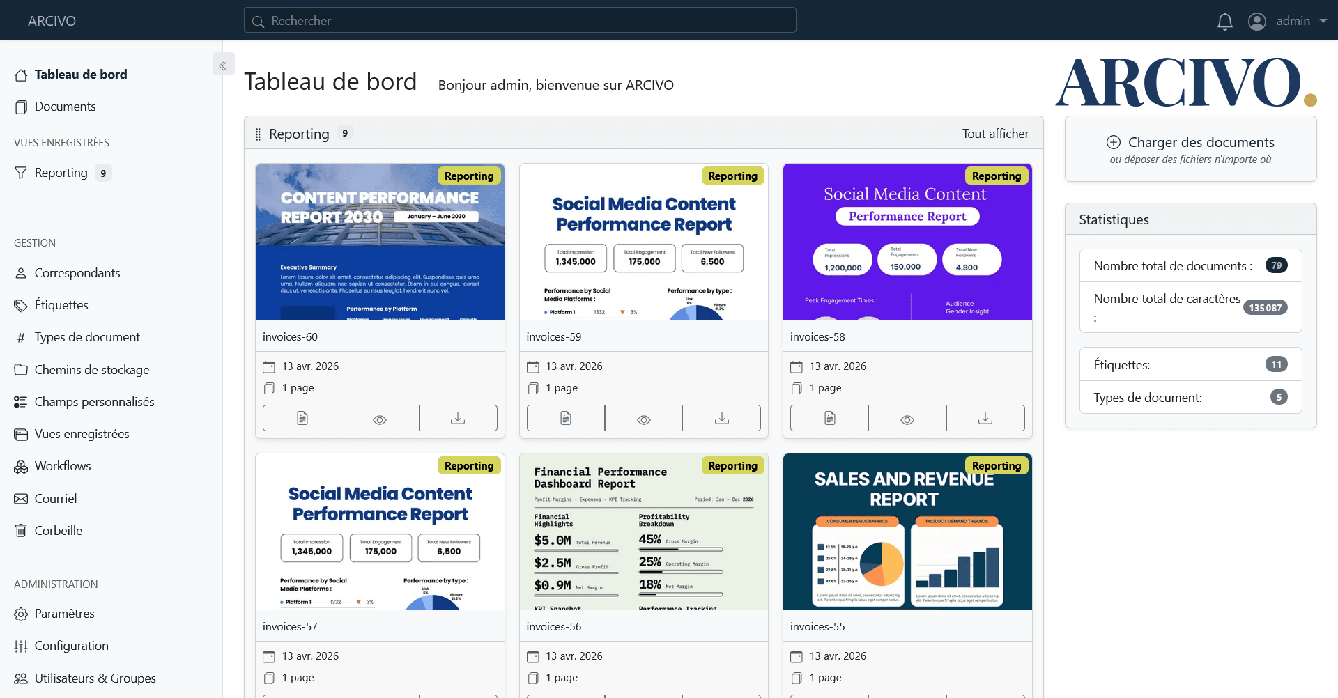 Arcivo Dashboard